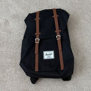 Herschel Supply Company Black Backpack with Brown Straps